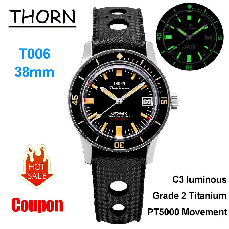 Luxury Watch Grade - Jam Tangan Mekanis Thorn T006 50-Fathoms