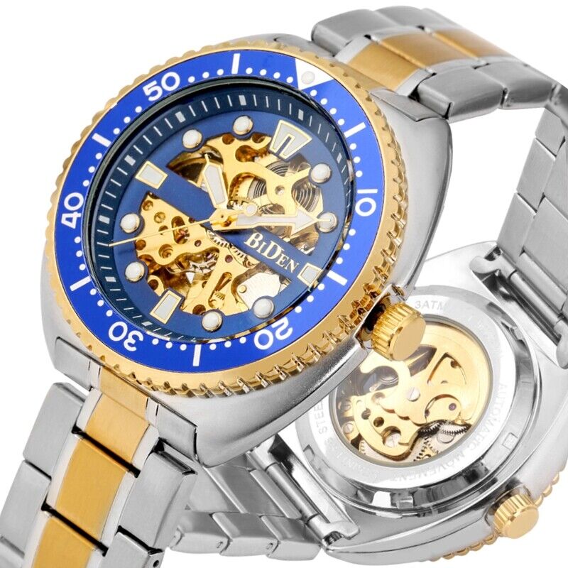 Luxury Watch Nice - BIDEN jam tangan mekanis otomatis pria,