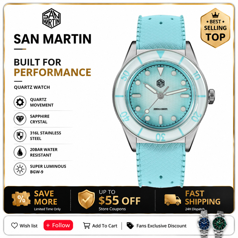 Sapphire Crystal Display - Jam Tangan Wanita San Martin Model