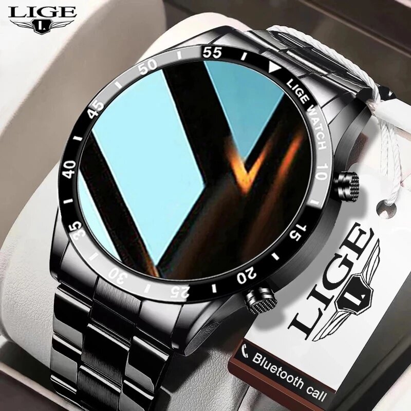 Luxury Watch On Wrist - LIGE Jam Tangan Pintar Panggilan Bluetooth