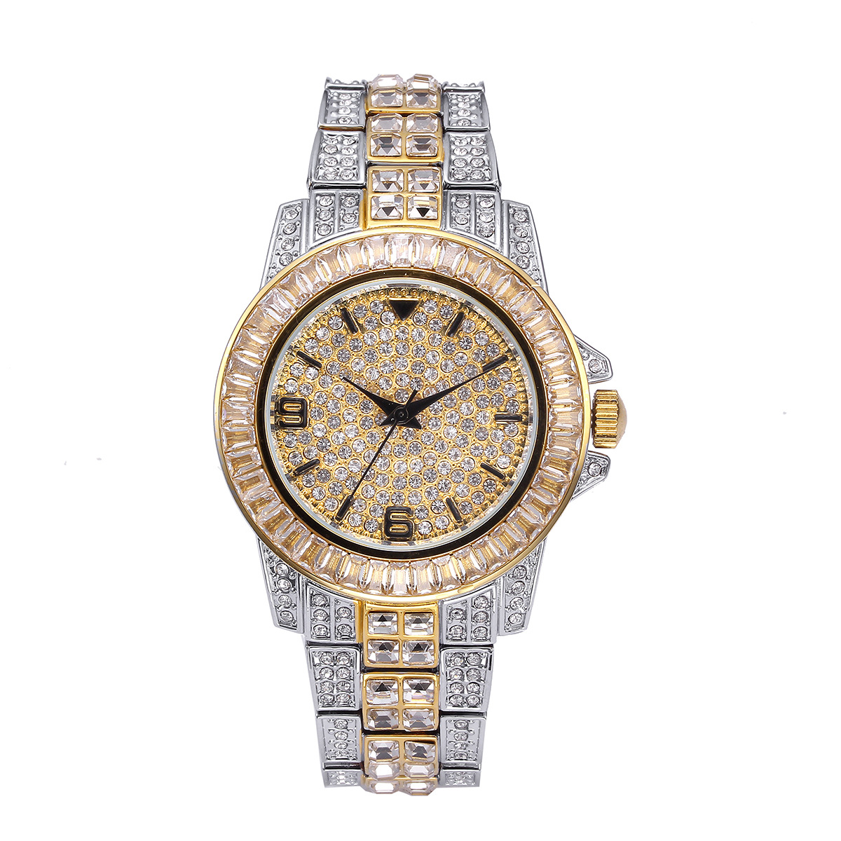 Luxury Watch Gold - Jam Tangan Quartz Batu Mewah untuk