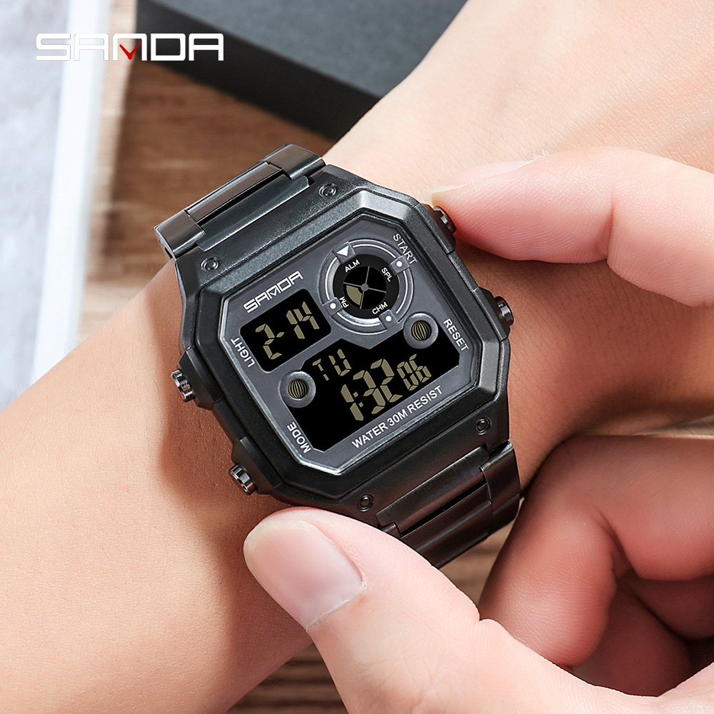 Luxury Watch Shop - SANDA Jam Tangan Pria Digital Olahraga