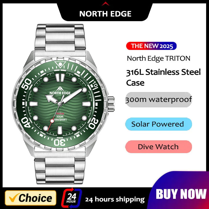 Diver Watch 300M - Jam Tangan Selam Tenaga Surya NORTH