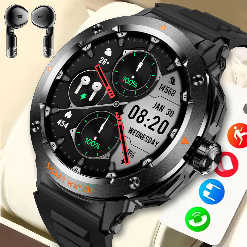 Luxury Watch On Wrist - Jam Tangan Pintar 2025 TWS Earphone