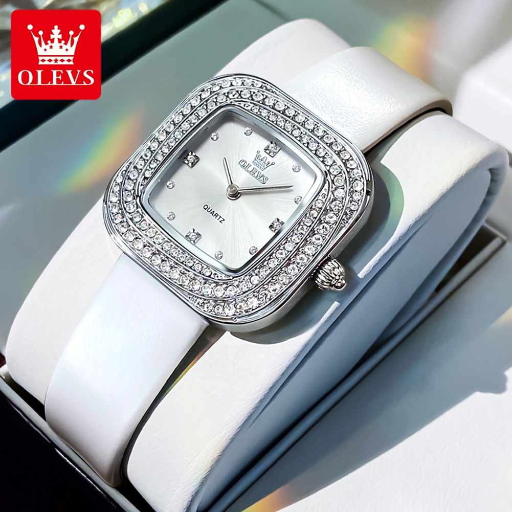 Luxury Watch Leather Strap - OLEVS 5512 Jam Tangan Kuarsa Wanita