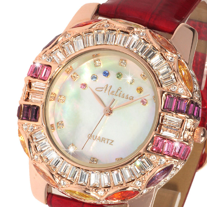 Luxury Watch Leather Strap - MELISSA Jam Tangan Wanita Safir Mewah