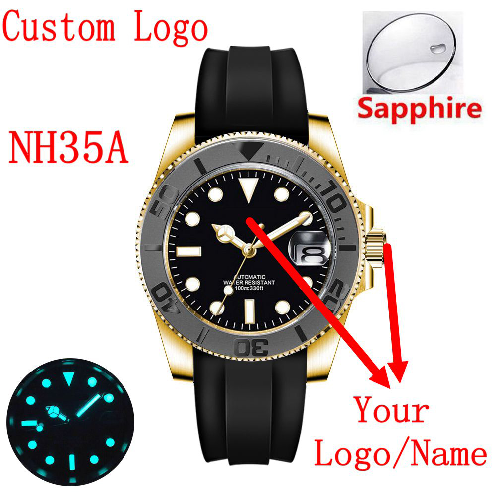 Luxury Watch Logos - Jam Tangan Mekanik Otomatis Pria Custom