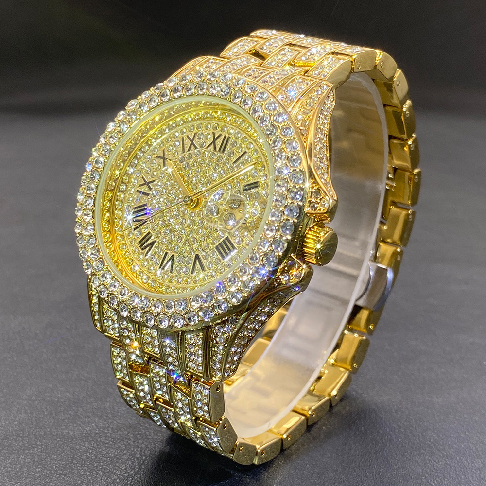 Luxury Watch Gold - Jam Tangan Pria Besar Warna Emas