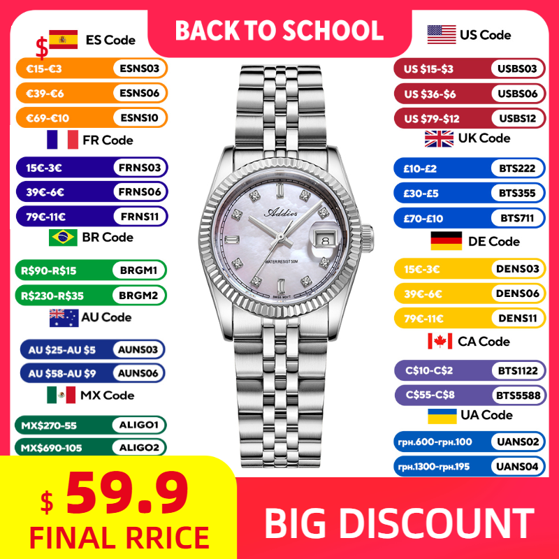Luxury Women'S Watch - ADDIES 585 Jam Tangan Kuarsa Wanita
