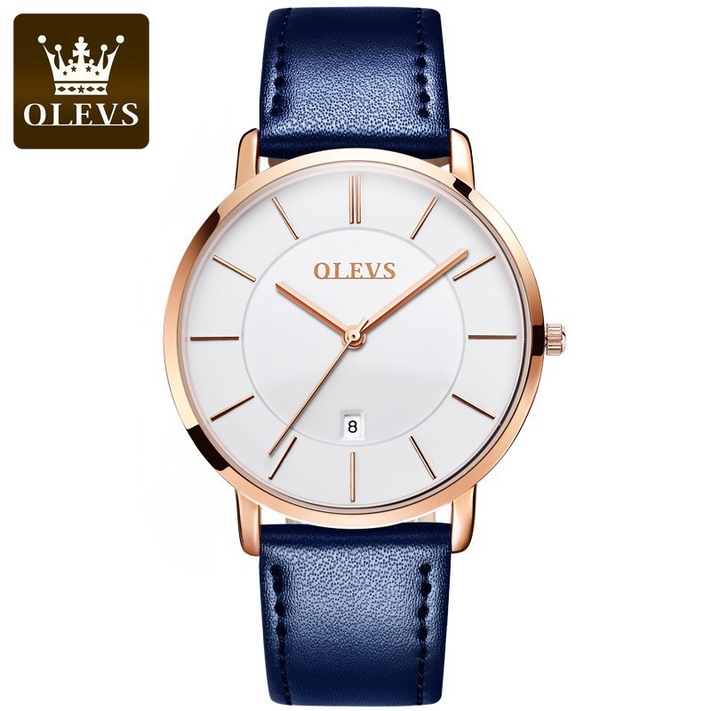 OLEVS jam tangan wanita, arloj - Luxury Watch Leather Strap ulasan dan harga