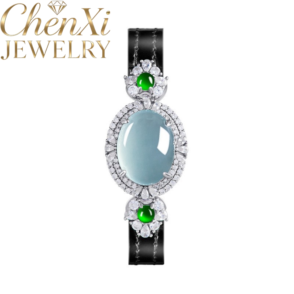 Gelang Jadeite Biru Air Alami  - Luxury Watch Grade ulasan dan harga