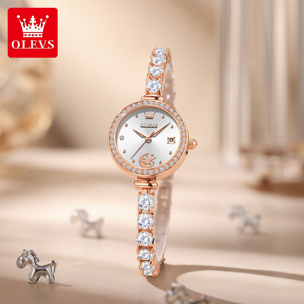 Jam Tangan Wanita OLEVS 2998 A - Luxury Watch Logos ulasan dan harga