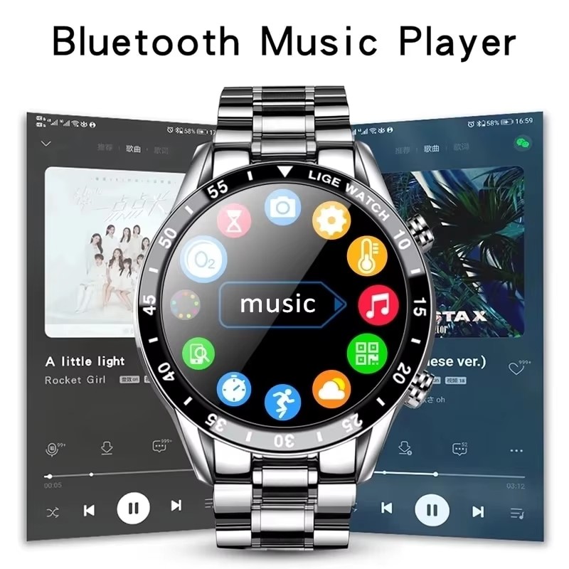 LIGE Jam Tangan Pintar Panggil - Luxury Watch On Wrist ulasan dan harga