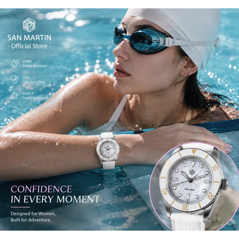 Jam Tangan Wanita San Martin 3 - Sapphire Crystal Display ulasan dan harga