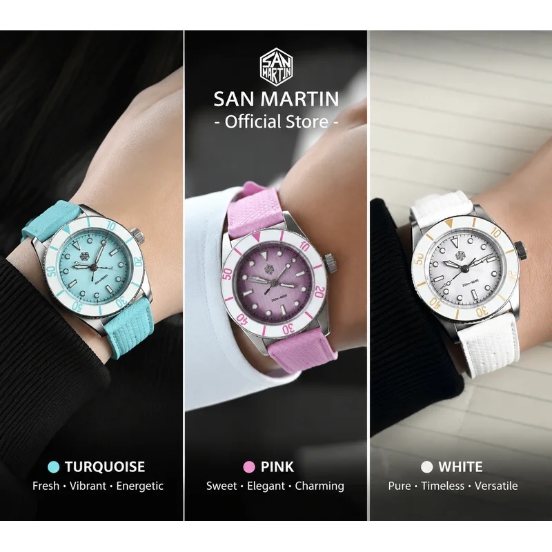 Jam Tangan Wanita San Martin 3 - Sapphire Crystal Display ulasan dan harga