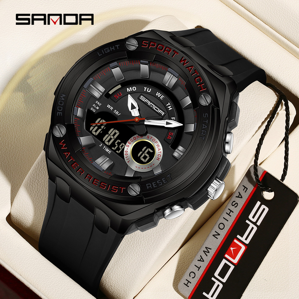 SANDA Jam Tangan Kuarsa Elektr - Luxury Watch Shop ulasan dan harga