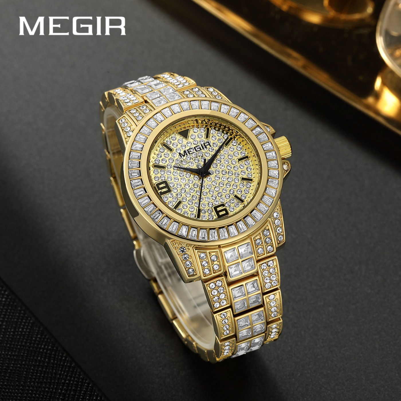MEGIR Jam Tangan Berlian Mewah - Luxury Watch Diamond ulasan dan harga