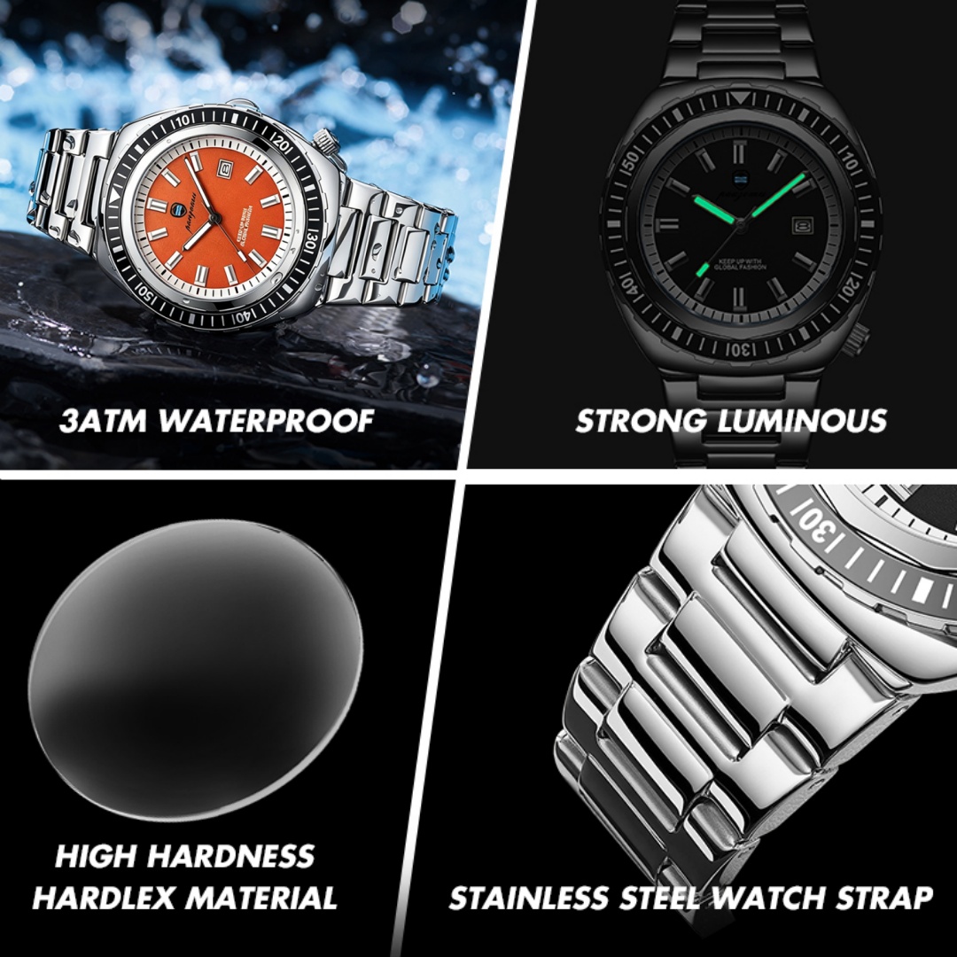 PAAZOMU Jam Tangan Pria Merek  - Luxury Watch Nice ulasan dan harga