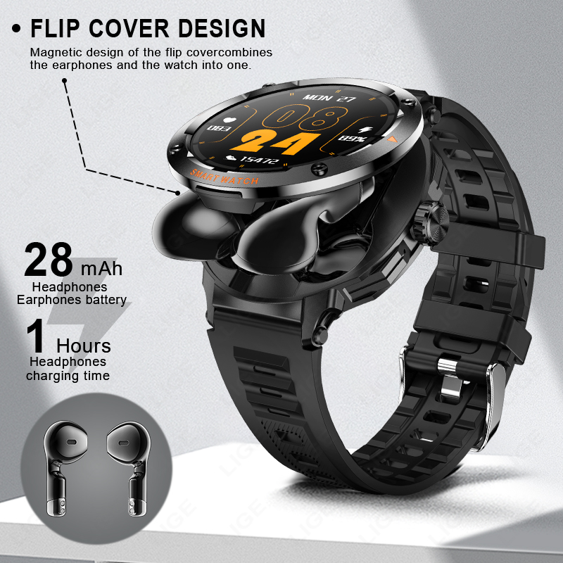 Jam Tangan Pintar 2025 TWS Ear - Luxury Watch On Wrist ulasan dan harga