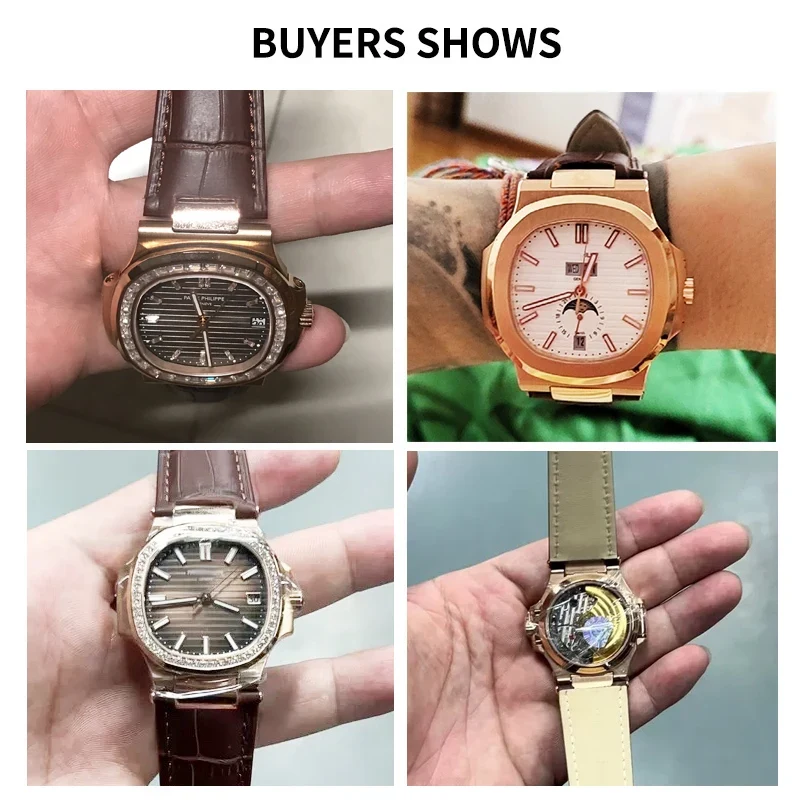 Tali jam kulit sapi asli, jam  - Patek Philippe Watch Nautilus ulasan dan harga