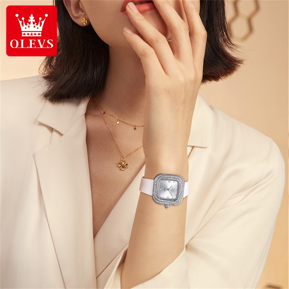 OLEVS 5512 Jam Tangan Kuarsa W - Luxury Watch Leather Strap ulasan dan harga