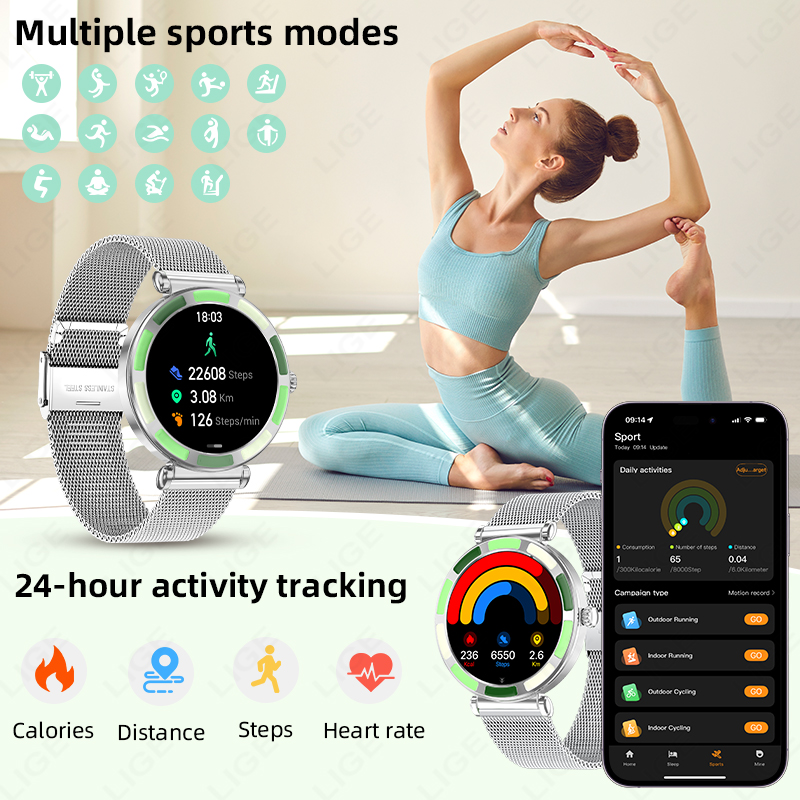 LIGE Jam Tangan Pintar Wanita  - Luxury Watch On Wrist ulasan dan harga
