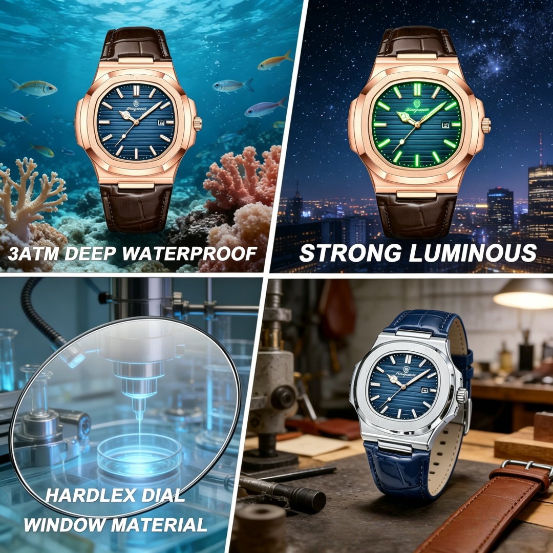PAAZOMU Jam Tangan Pria Perseg - Luxury Watch Nice ulasan dan harga
