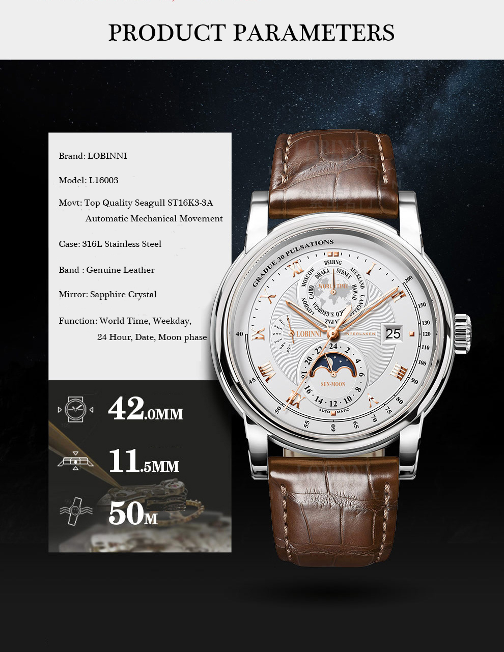 Lobinni Jam Tangan Pria Merek  - Luxury Watch Brands In World ulasan dan harga