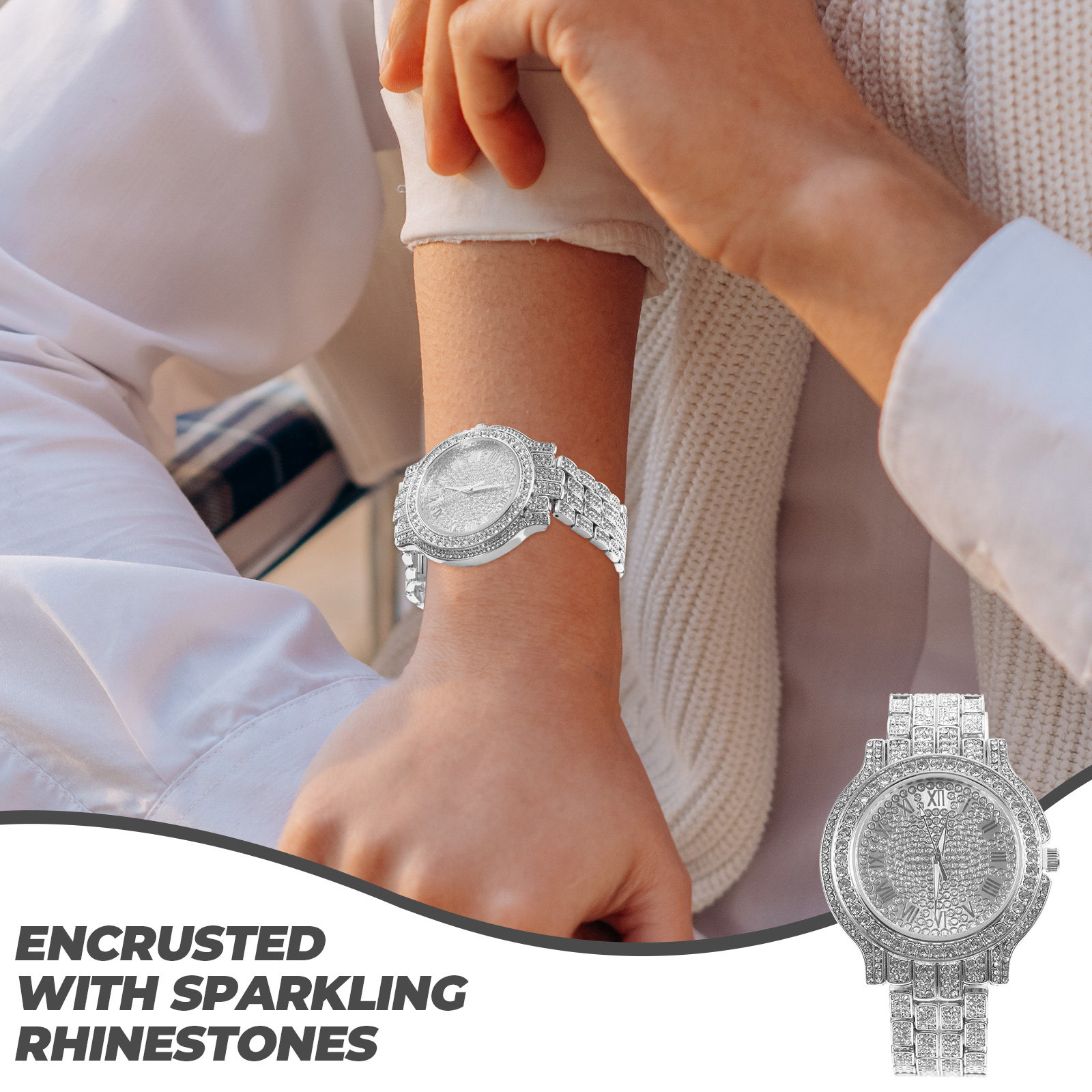Jam Tangan Wanita Berhias Batu - Luxury Watch Grade ulasan dan harga