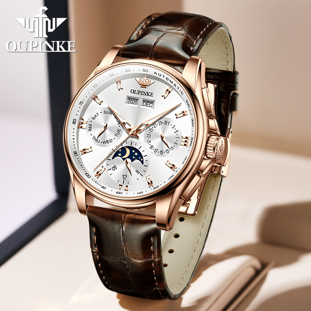 OUPINKE Jam Tangan Pria Jam Ta - Sapphire Crystal Display ulasan dan harga